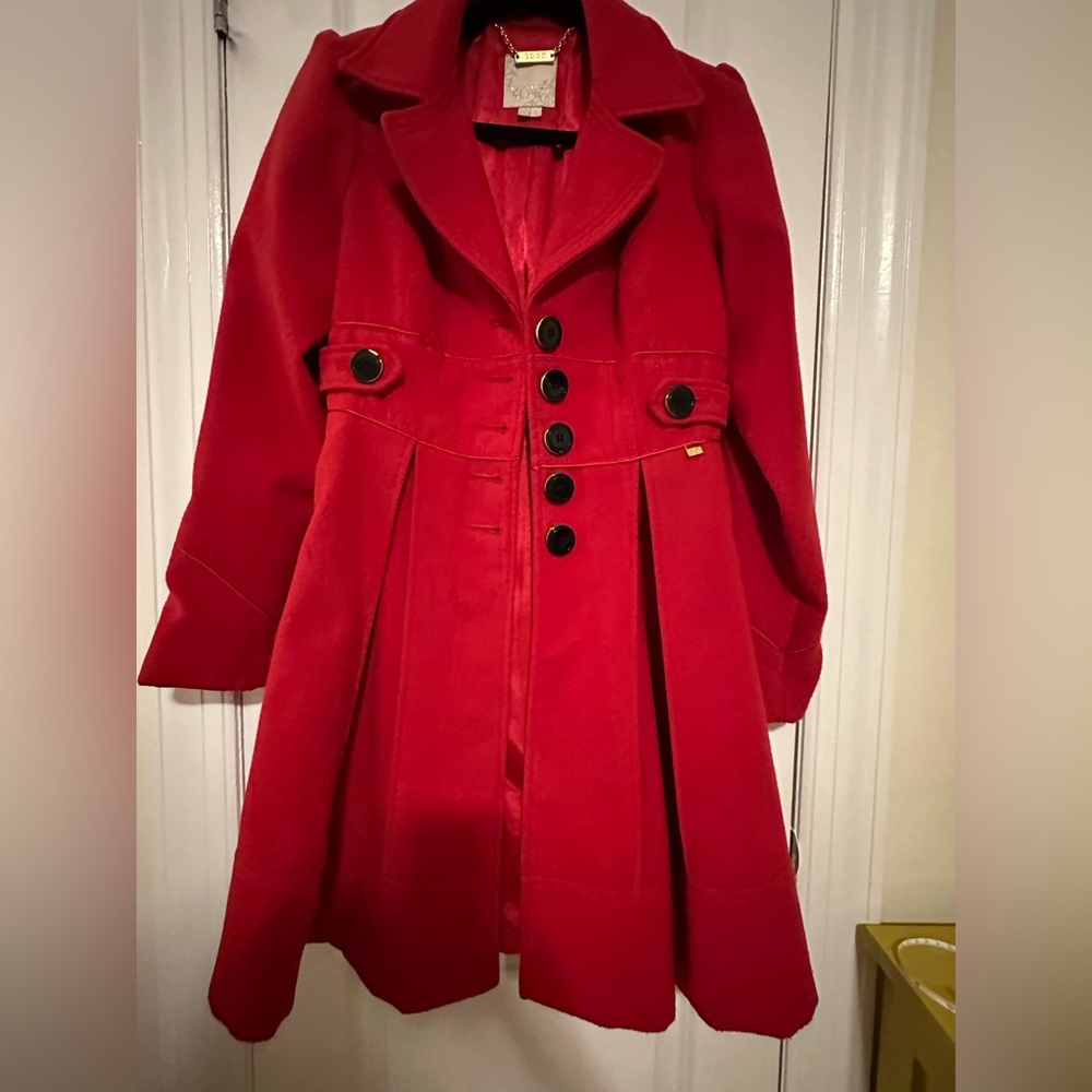 Red pea coat - Women’s Small